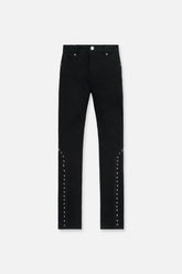 RTA Enzo Black Cross Rivet Jeans at Gravity NYC